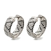 Rack Plating Brass Micro Pave Cubic Zirconia Hoop Earrings EJEW-H016-23P-1