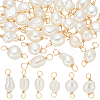 30Pcs Natural Cultured Freshwater Pearl Connector Charms PALLOY-ME00009-1