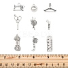 54Pcs 9 Styles Sewing Theme Tibetan Style Alloy Pendants TIBE-FP0001-06-3