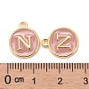 Golden Plated Alloy Enamel Charms ENAM-S118-07N-3