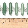 Natural Green Aventurine Double Terminated Point Beads Strands G-H069-B14-01-5