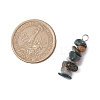 3Pcs Natural Labradorite & Moss Agate & Obsidian Chip Beaded Constellation Pendants PALLOY-JF03043-10-2