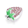 Alloy Rhinestone and Enamel Pendants PALLOY-T092-42P-03-2