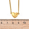 304 Stainless Steel Heart Pendant Necklaces for Women NJEW-Z065-06G-5