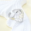 Brass Cuff Rings for Women RJEW-G347-14P-3