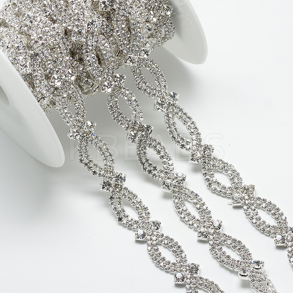 Wholesale Wedding Dress Decorative Brass Rhinestone Chains - KBeads.com