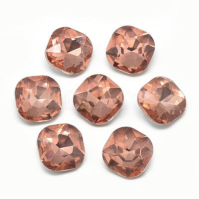 Pointed Back Glass Rhinestone Cabochons RGLA-T032-10x10mm-06-1
