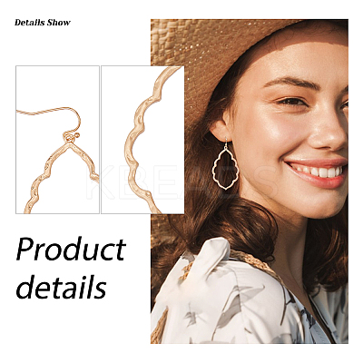 3 Pairs 3 Colors Alloy Dangle Earrings with Brass Pins EJEW-AN0004-44-1