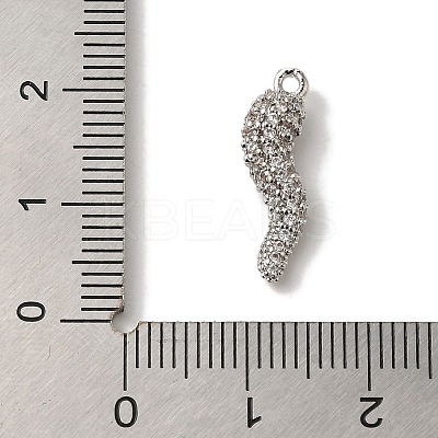 Rack Plating Brass Micro Pave Cubic Zirconia Pendant X-KK-A229-03B-P-1