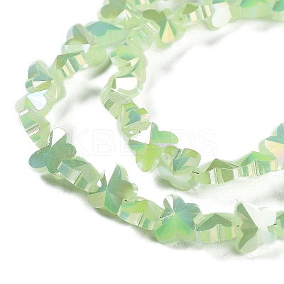 Electroplate Butterfly Glass Beads Strands EGLA-A036-08A-M-1