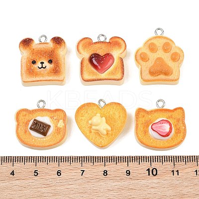 Opaque Resin Imitation Food Pendants RE-CBA0E2-05-1