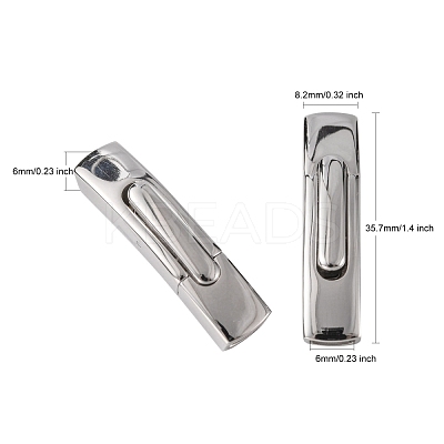 Tarnish Resistant 304 Stainless Steel Bayonet Clasps X-STAS-P158-01C-P-1