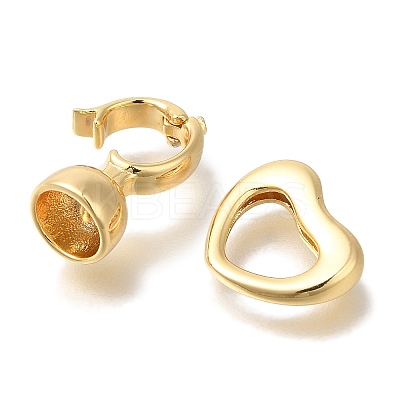 Brass Fold Over Clasps KK-K389-021G-1