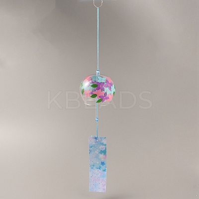 Glass Wind Chimes DJEW-WH0016-33B-1