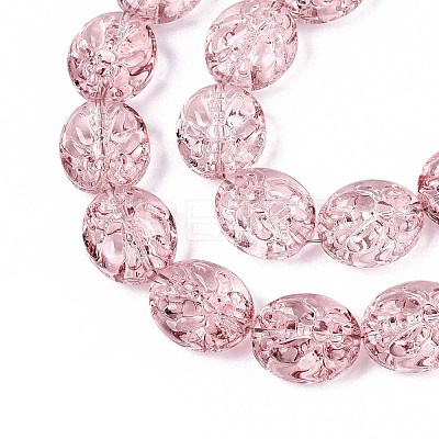 Baking Paint Transparent Glass Beads Strands DGLA-N017-04D-1