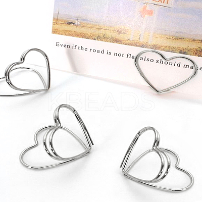10Pcs Carbon Steel Place Card Holders AJEW-LP0010-32P-1