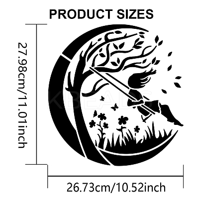 1Pc PET Hollow Out Drawing Painting Stencils DIY-MA0003-59A-1