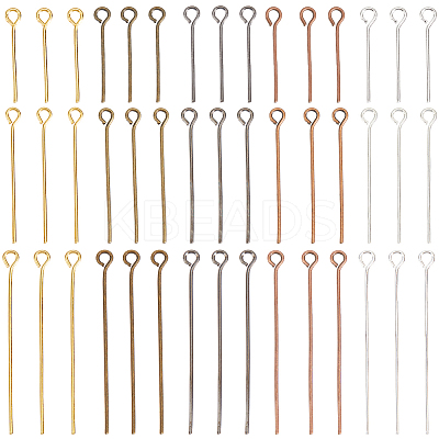 1800Pcs 15 Styles Brass & Iron Eye Pins KK-SP0002-43-1