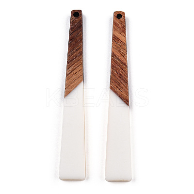 Opaque Resin & Walnut Wood Big Pendants LS-RESI-TAC0017-46-C01-1