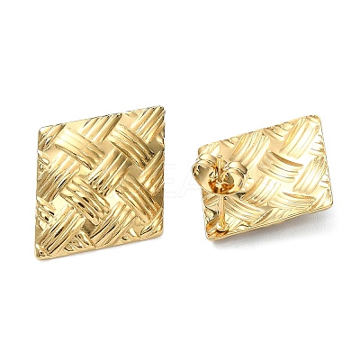 Ion Plating(IP) 201 Stainless Steel Stud Earrings EJEW-K270-21G-1
