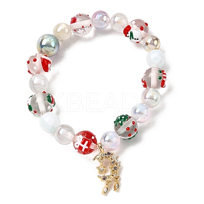 65Pcs Christmas Theme Resin Enamel Beads RESI-Z041-01-1