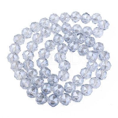 Electroplate Transparent Glass Bead Strands EGLA-N002-34B-F03-1