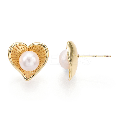 Natural Pearl Stud Earrings PEAR-N020-07F-1