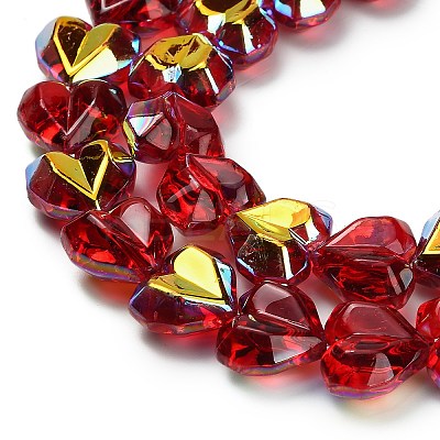 Electroplate Transparent Glass Beads Strands EGLA-B012-AB03-1