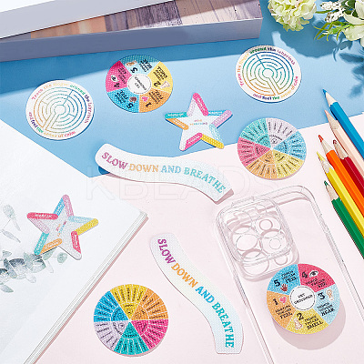 2 Sets Rainbow Color PEVA Anxiety Relief Calm Stickers Strips DIY-OC0011-13-1