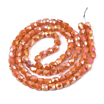 Electroplate Glass Beads Strands EGLA-N002-13-A17-1