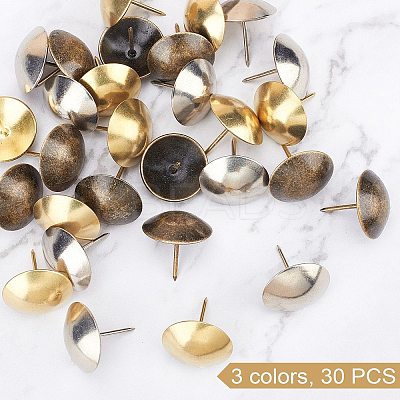 Iron Round Head Nails AJEW-GA0001-50-1