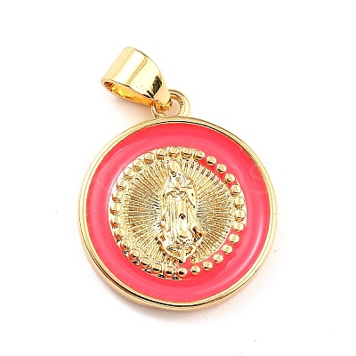 Brass Enamel Pendants KK-P209-02G-04-RS-1