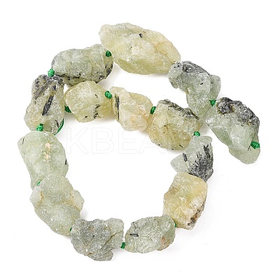 Raw Rough Natural Prehnite Beads Strands G-P528-A05-01A-1