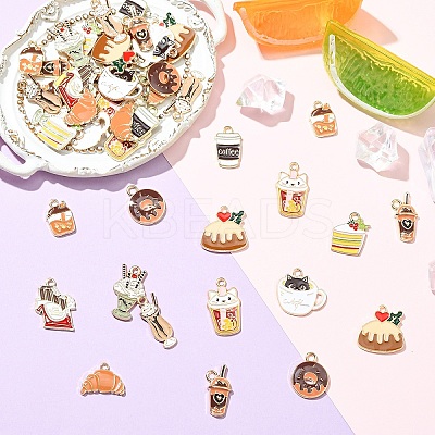 48Pcs 12 Styles Eco-Friendly Zinc Alloy Pendants ENAM-YW0009-91-1