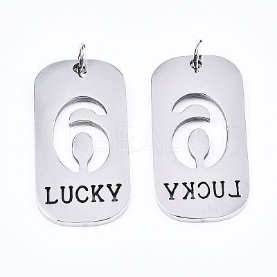 Non-Tarnish 201 Stainless Steel Pendants LS-STAS-T044-220P-6-1