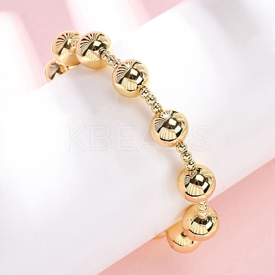 Brass Round Beads Slider Bracelets for Women LS-BJEW-D357-06A-G-1