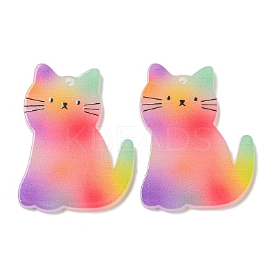 Opaque Acrylic Pendants BACR-D002-11B-02-1