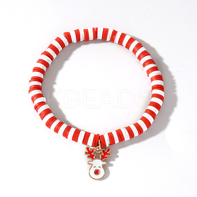 Christmas 304 Stainless Steel Enamel Charm Bracelets ZQ4442-7-1
