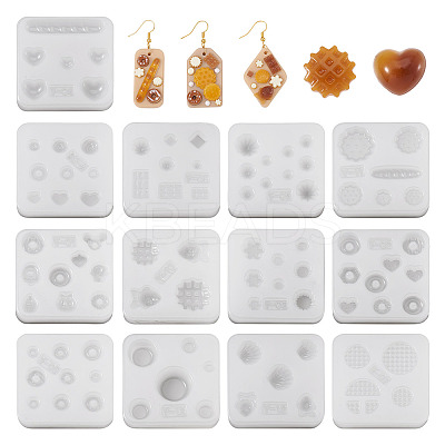 13Pcs 13 Styles Nail Art Silicone Molds SIMO-TA0001-17-1