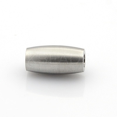 Tarnish Resistant 304 Stainless Steel Matte Surface Magnetic Clasps with Glue-in Ends LS-STAS-O042-C-23-1