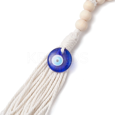 Handmade Lampwork Turkish Blue Evil Eye Pendant Decorations HJEW-JM02285-02-1
