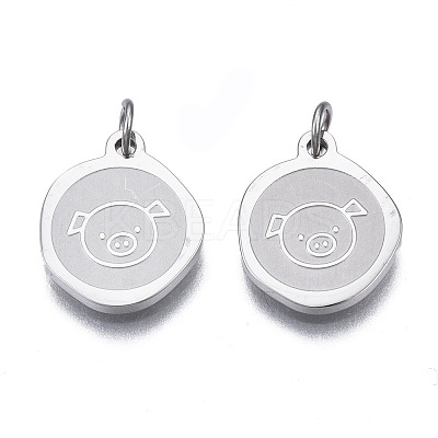 Non-Tarnish 304 Stainless Steel Charms STAS-N097-223P-1