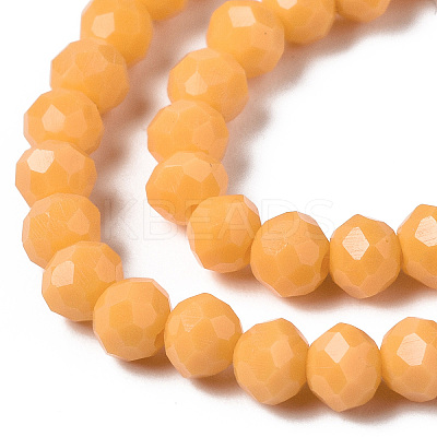Opaque Solid Color Glass Beads Strands EGLA-A034-P2mm-D21-1