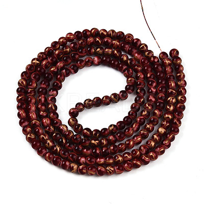 Baking Paint Glass Beads Strands DGLA-N010-4mm-07-1