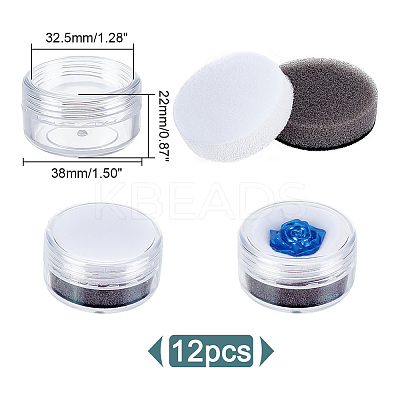 Column Plastic Loose Diamond Storage Screw Top Foam Gem Jars CON-HY0001-04A-1