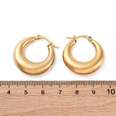 PVD Vacuum Plating 304 Stainless Steel Chunky Hoop Earrings for Women EJEW-F280-06C-G-1