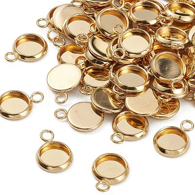 304 Stainless Steel Pendant Cabochon Settings X-STAS-Z030-01E-G-1