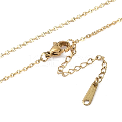 Ion Plating(IP) Initial Letter 304 Stainless Steel Pendant Necklaces NJEW-M199-01G-Y-1