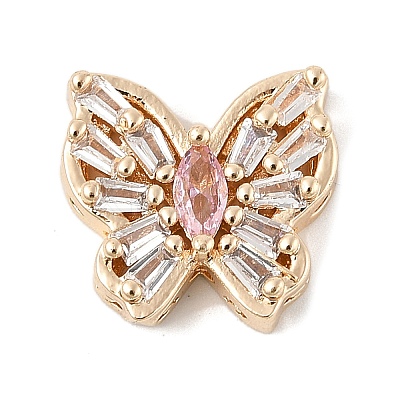 Brass Micro Pave Cubic Zirconia Beads KK-K297-34B-G03-1