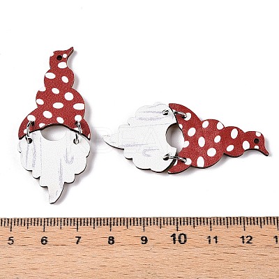 Printed Poplar Wood Big Pendants FIND-N005-74C-02-1